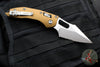 Microtech Stitch RAM LOK Knife- Tan Fluted Aluminum Handle- Stonewash Part Serrated Blade 169RL-11 FLTA