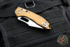 Microtech Stitch RAM LOK Knife- Tan Fluted Aluminum Handle- Stonewash Part Serrated Blade 169RL-11 FLTA