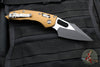Microtech Stitch RAM LOK Knife- Tan Fluted Aluminum Handle- Black Blade 169RL-1 FLTA