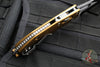 Microtech Stitch RAM LOK Knife- Tan Fluted Aluminum Handle- Black Blade 169RL-1 FLTA