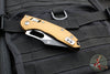 Microtech Stitch RAM LOK Knife- Tan Fluted Aluminum Handle- Black Blade 169RL-1 FLTA