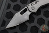 Microtech Stitch RAM LOK Knife- Fluted Carbon Fiber Handle- Black DLC Part Serrated Blade 169RL-2 DLCTFLCFS