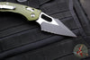 Microtech Stitch RAM LOK Knife- OD Green Fluted Aluminum Handle- Black Part Serrated Blade 169RL-2 FLOD