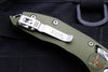 Microtech Stitch RAM LOK Knife- OD Green Fluted Aluminum Handle- Black Part Serrated Blade 169RL-2 FLOD
