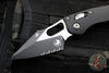 Microtech Stitch RAM LOK Knife- Black Fluted Aluminum Handle- Black Part Serrated Blade 169RL-2 FL