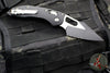 Microtech Stitch RAM LOK Knife- Black Fluted Aluminum Handle- Black Part Serrated Blade 169RL-2 FL