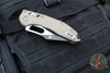 Microtech Stitch RAM LOK Knife- Tan Fluted G-10 Handle- Black Full Serrated Blade 169RL-3 FLGTTA
