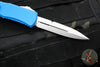 Microtech Hera II OTF Knife- MINI- Bayonet Edge- Blue Handle- Stonewash Blade 1701M-10 BL