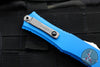 Microtech Hera II OTF Knife- MINI- Bayonet Edge- Blue Handle- Stonewash Blade 1701M-10 BL