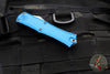 Microtech Hera II OTF Knife- MINI- Bayonet Edge- Blue Handle- Stonewash Blade 1701M-10 BL