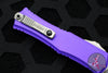 Microtech Hera II OTF Knife- MINI- Bayonet Edge- Purple Handle- Stonewash Blade 1701M-10 PU