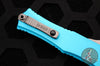 Microtech Hera II OTF Knife- MINI- Bayonet Edge- Turquoise Handle- Stonewash Blade 1701M-10 TQ