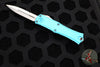 Microtech Hera II OTF Knife- MINI- Bayonet Edge- Turquoise Handle- Stonewash Blade 1701M-10 TQ