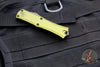 Microtech Hera II OTF Knife- MINI- Bayonet Edge- Green Handle- Black Blade 1701M-1 OD