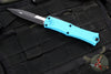 Microtech Hera II OTF Knife- MINI- Bayonet Edge- Turquoise Handle- Black Blade 1701M-1 TQ