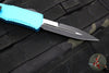 Microtech Hera II OTF Knife- MINI- Bayonet Edge- Turquoise Handle- Black Blade 1701M-1 TQ