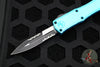 Microtech Hera II OTF Knife- MINI- Bayonet Edge- Turquoise Handle- Black Part Serrated Blade 1701M-2 TQ