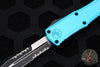 Microtech Hera II OTF Knife- MINI- Bayonet Edge- Turquoise Handle- Black Part Serrated Blade 1701M-2 TQ