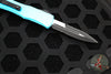 Microtech Hera II OTF Knife- MINI- Bayonet Edge- Turquoise Handle- Black Part Serrated Blade 1701M-2 TQ