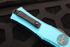 Microtech Hera II OTF Knife- MINI- Bayonet Edge- Turquoise Handle- Black Part Serrated Blade 1701M-2 TQ