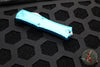 Microtech Hera II OTF Knife- MINI- Bayonet Edge- Turquoise Handle- Satin Blade 1701M-4 TQ