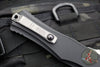 Microtech Hera II XL OTF Knife- Double Edge- Black Handle- Stonewash Blade 1702-10