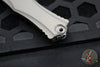 Microtech Hera II XL OTF Knife- Double Edge- Natural Clear Finished Handle- Apocalyptic Blade 1702-10 APNC