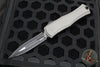 Microtech Hera II XL OTF Knife- Double Edge- Natural Clear Finished Handle- Black Blade 1702-1 NC