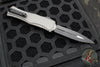 Microtech Hera II XL OTF Knife- Double Edge- Natural Clear Finished Handle- Black Blade 1702-1 NC