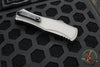 Microtech Hera II XL OTF Knife- Double Edge- Natural Clear Finished Handle- Black Blade 1702-1 NC
