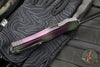 Microtech Hera II XL OTF Knife- Double Edge- Alien Purple X51 Finished Handle- Distressed Black Blade 1702-1 PUX51S