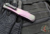 Microtech Hera II XL OTF Knife- Double Edge- Alien Purple X51 Finished Handle- Distressed Black Blade 1702-1 PUX51S
