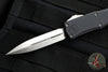 Microtech Hera II OTF Knife- MINI- Double Edge- Black Handle- Stonewash Blade 1702M-10