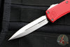 Microtech Hera II OTF Knife- MINI- Double Edge- Red Handle- Stonewash Blade 1702M-10 RD