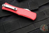 Microtech Hera II OTF Knife- MINI- Double Edge- Red Handle- Stonewash Blade 1702M-10 RD