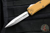 Microtech Hera II OTF Knife- MINI- Double Edge- Tan Handle- Stonewash Blade 1702M-10 TA