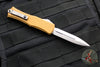 Microtech Hera II OTF Knife- MINI- Double Edge- Tan Handle- Stonewash Blade 1702M-10 TA
