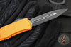 Microtech Hera II OTF Knife- MINI- Double Edge- Orange Handle- Black Plain Blade 1702M-1 OR