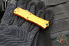 Microtech Hera II OTF Knife- MINI- Double Edge- Orange Handle- Black Plain Blade 1702M-1 OR