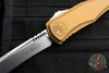 Microtech Hera II XL OTF Knife- Recurve Edge- Tan Handle- Stonewash Blade 1705-10 TA