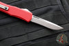 Microtech Hera II OTF Knife- MINI- Recurve Edge- Red Handle- Stonewash Blade 1705M-10 RD