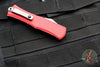 Microtech Hera II OTF Knife- MINI- Recurve Edge- Red Handle- Stonewash Blade 1705M-10 RD