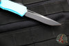 Microtech Hera II OTF Knife- MINI- Recurve Edge- Turquoise Handle- Black Blade 1705M-1 TQ