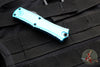 Microtech Hera II OTF Knife- MINI- Recurve Edge- Turquoise Handle- Black Blade 1705M-1 TQ