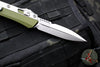 Microtech Glykon OTF Knife- Bayonet Edge- OD Green Handle With Bead Blast Titanium Accents and Hardware- Stonewash Finished Blade 184-10 OD