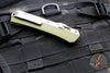 Microtech Glykon OTF Knife- Bayonet Edge- OD Green Handle With Bead Blast Titanium Accents and Hardware- Stonewash Finished Blade 184-10 OD