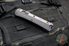 Microtech Glykon OTF Knife- Bayonet Edge- Black Handle With Tony Marfione Hand Flamed Titanium Accents and DLC Hardware- Black DLC Finished Serrated Upper Blade 184-2 DLCFA
