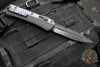Microtech Glykon OTF Knife- Bayonet Edge- Black Handle With Tony Marfione Hand Flamed Titanium Accents and DLC Hardware- Black DLC Finished Serrated Upper Blade 184-2 DLCFA