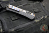 Microtech Glykon OTF Knife- Bayonet Edge- Black Handle With Tony Marfione Hand Flamed Titanium Accents and DLC Hardware- Black DLC Finished Serrated Upper Blade 184-2 DLCFA