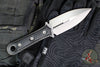 Microtech Borka SBD Fixed Blade- Double Edge- Black Handle- Stonewash Fixed Blade 201-10 2019
